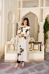 Lavinia Creamy Hand-Worked Long Shirt - 357